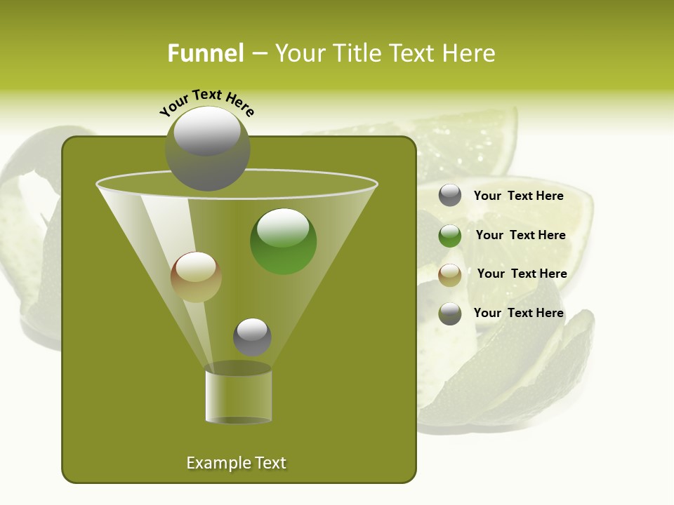 Cutted Lime And Its Rind Cutout In Spiral Form PowerPoint Template