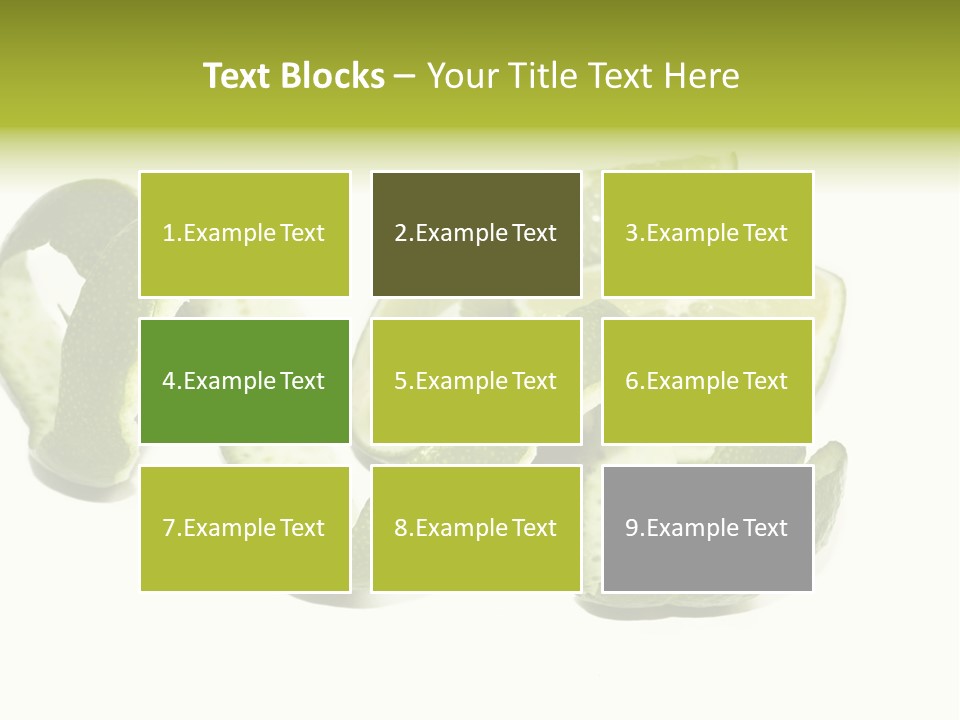 Cutted Lime And Its Rind Cutout In Spiral Form PowerPoint Template