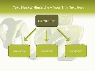 Cutted Lime And Its Rind Cutout In Spiral Form PowerPoint Template