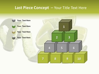 Cutted Lime And Its Rind Cutout In Spiral Form PowerPoint Template