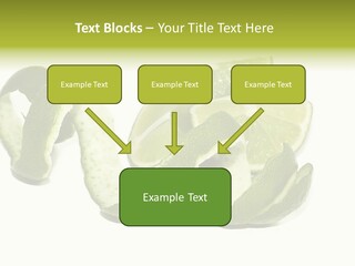 Cutted Lime And Its Rind Cutout In Spiral Form PowerPoint Template