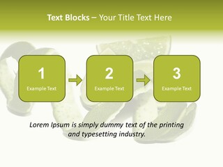Cutted Lime And Its Rind Cutout In Spiral Form PowerPoint Template