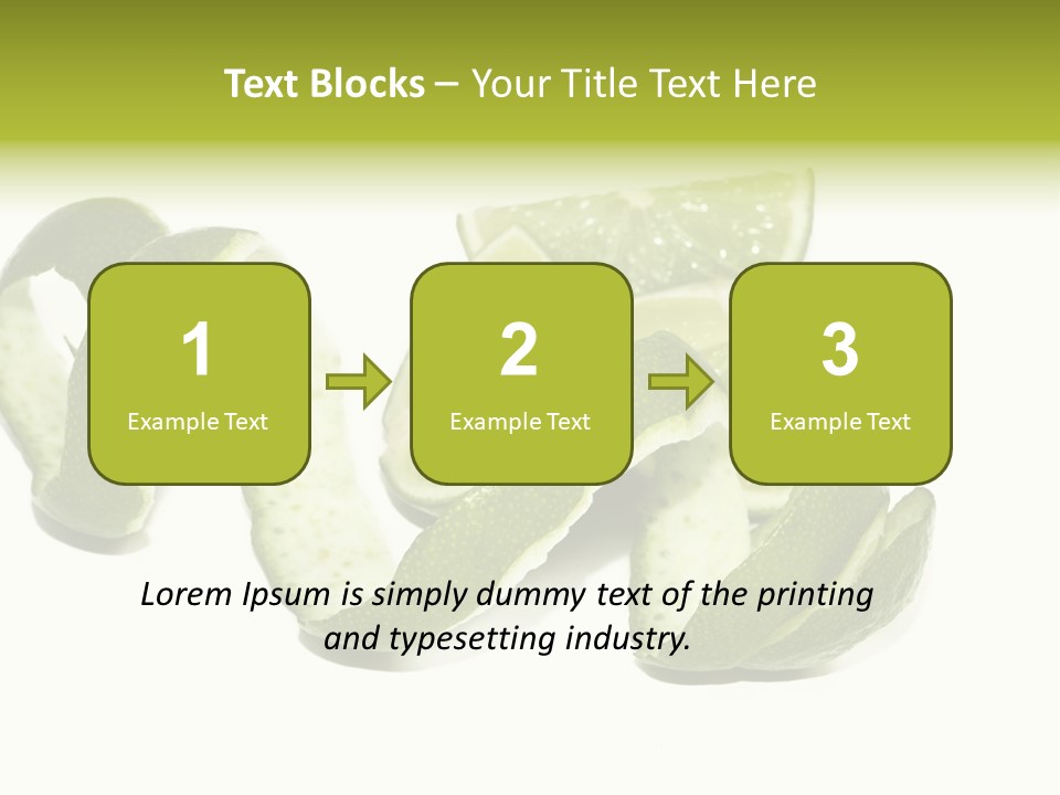 Cutted Lime And Its Rind Cutout In Spiral Form PowerPoint Template