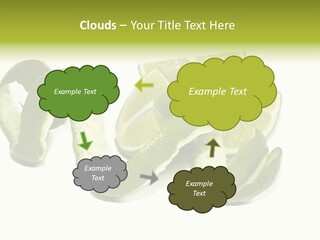 Cutted Lime And Its Rind Cutout In Spiral Form PowerPoint Template