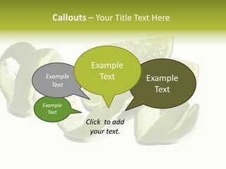 Cutted Lime And Its Rind Cutout In Spiral Form PowerPoint Template