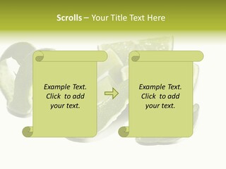 Cutted Lime And Its Rind Cutout In Spiral Form PowerPoint Template