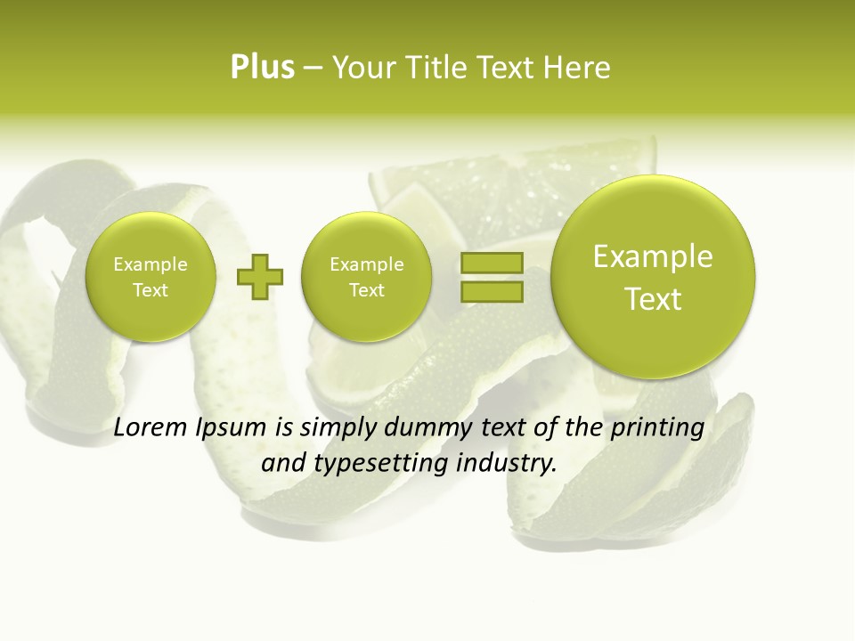 Cutted Lime And Its Rind Cutout In Spiral Form PowerPoint Template