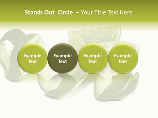 Cutted Lime And Its Rind Cutout In Spiral Form PowerPoint Template