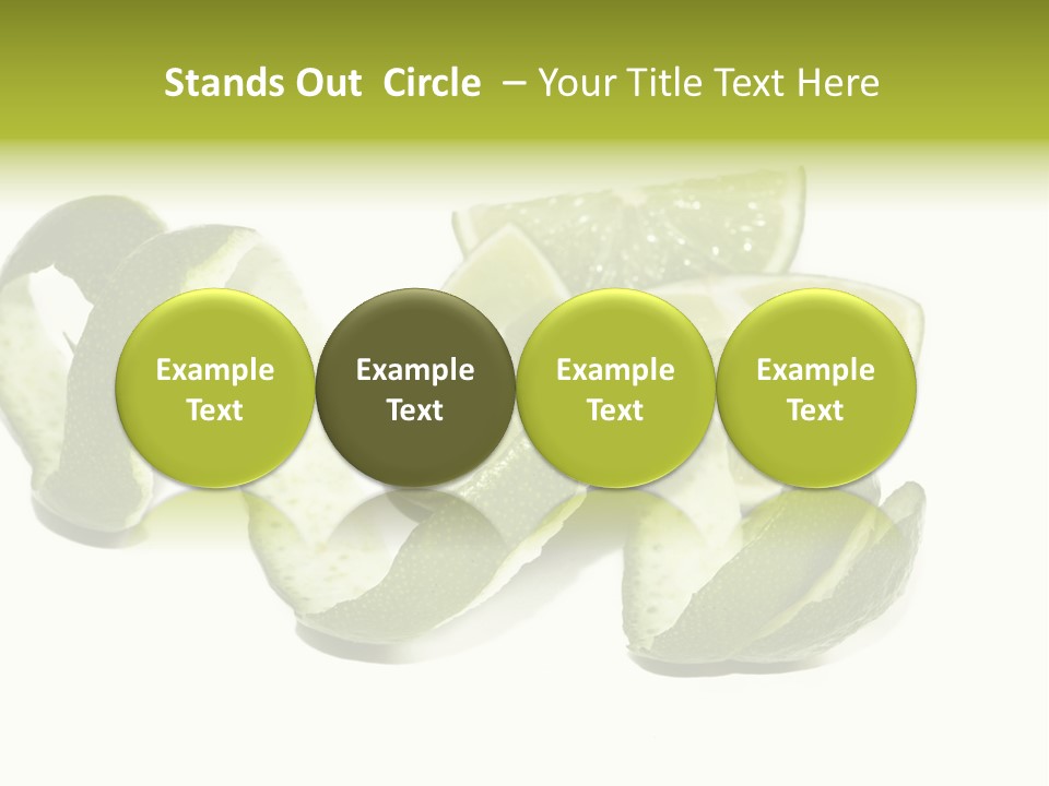 Cutted Lime And Its Rind Cutout In Spiral Form PowerPoint Template