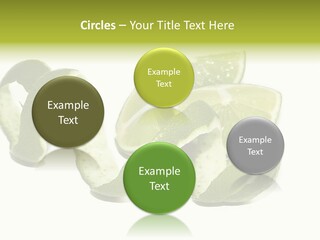 Cutted Lime And Its Rind Cutout In Spiral Form PowerPoint Template