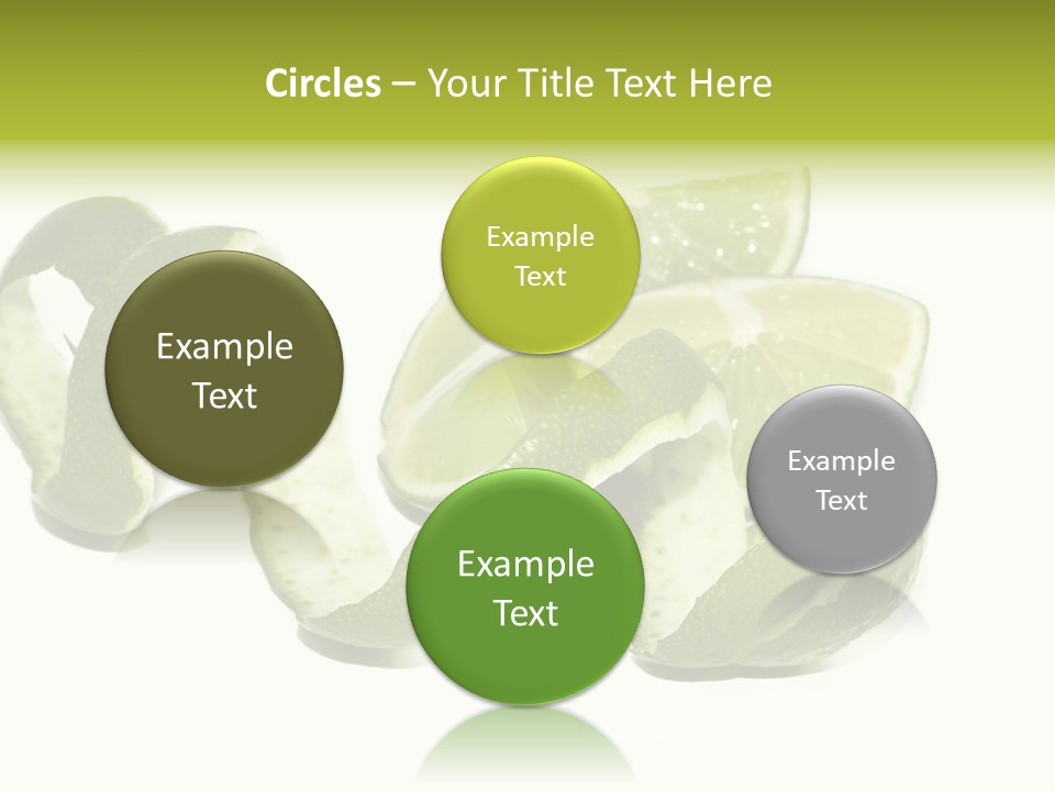 Cutted Lime And Its Rind Cutout In Spiral Form PowerPoint Template