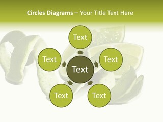 Cutted Lime And Its Rind Cutout In Spiral Form PowerPoint Template