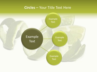 Cutted Lime And Its Rind Cutout In Spiral Form PowerPoint Template
