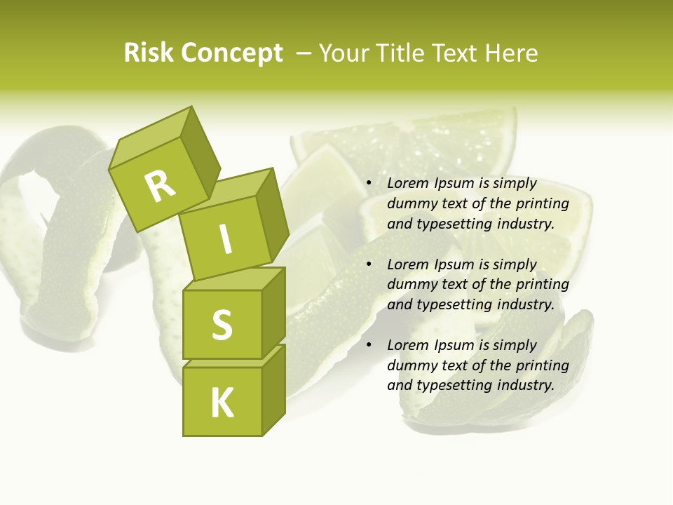 Cutted Lime And Its Rind Cutout In Spiral Form PowerPoint Template