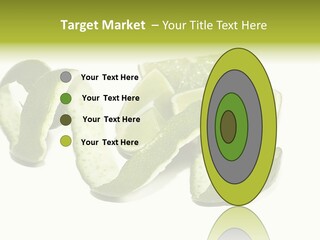 Cutted Lime And Its Rind Cutout In Spiral Form PowerPoint Template