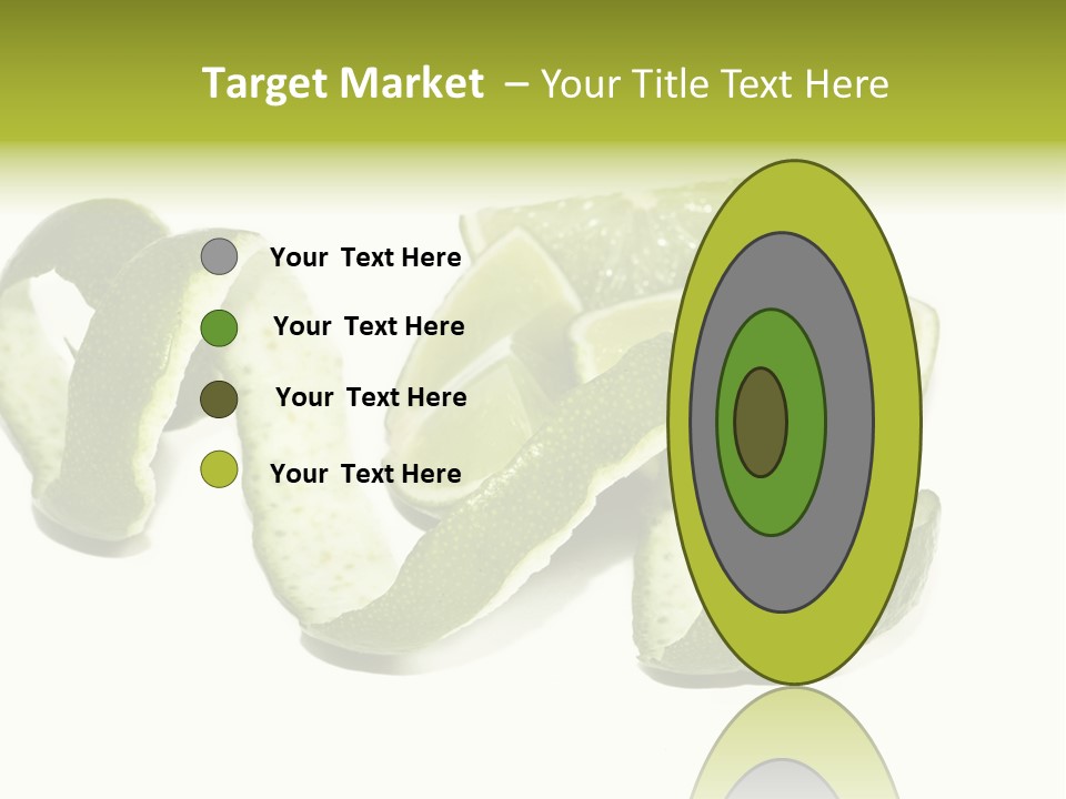 Cutted Lime And Its Rind Cutout In Spiral Form PowerPoint Template