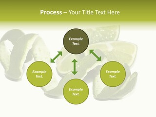 Cutted Lime And Its Rind Cutout In Spiral Form PowerPoint Template