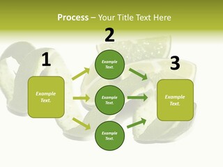 Cutted Lime And Its Rind Cutout In Spiral Form PowerPoint Template