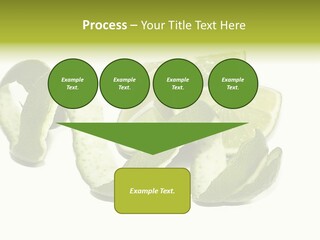 Cutted Lime And Its Rind Cutout In Spiral Form PowerPoint Template