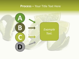 Cutted Lime And Its Rind Cutout In Spiral Form PowerPoint Template