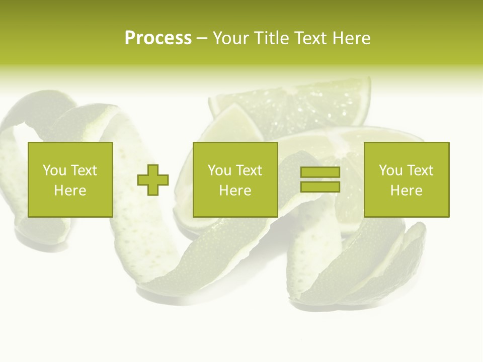 Cutted Lime And Its Rind Cutout In Spiral Form PowerPoint Template