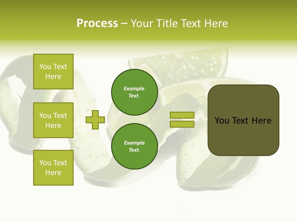 Cutted Lime And Its Rind Cutout In Spiral Form PowerPoint Template