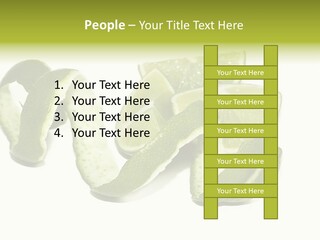 Cutted Lime And Its Rind Cutout In Spiral Form PowerPoint Template