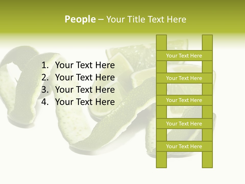 Cutted Lime And Its Rind Cutout In Spiral Form PowerPoint Template