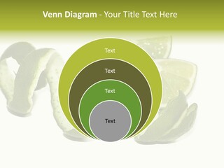 Cutted Lime And Its Rind Cutout In Spiral Form PowerPoint Template