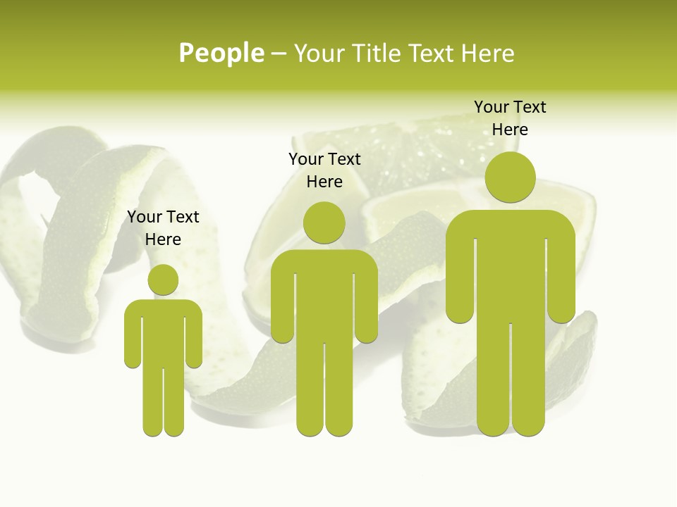 Cutted Lime And Its Rind Cutout In Spiral Form PowerPoint Template