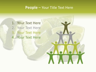 Cutted Lime And Its Rind Cutout In Spiral Form PowerPoint Template