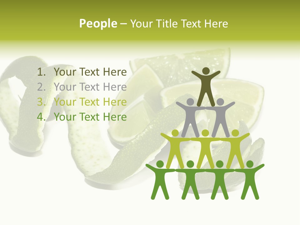 Cutted Lime And Its Rind Cutout In Spiral Form PowerPoint Template