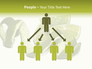 Cutted Lime And Its Rind Cutout In Spiral Form PowerPoint Template