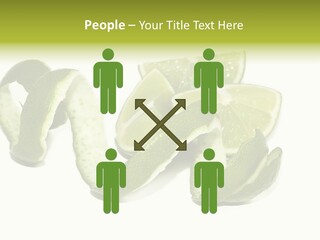 Cutted Lime And Its Rind Cutout In Spiral Form PowerPoint Template