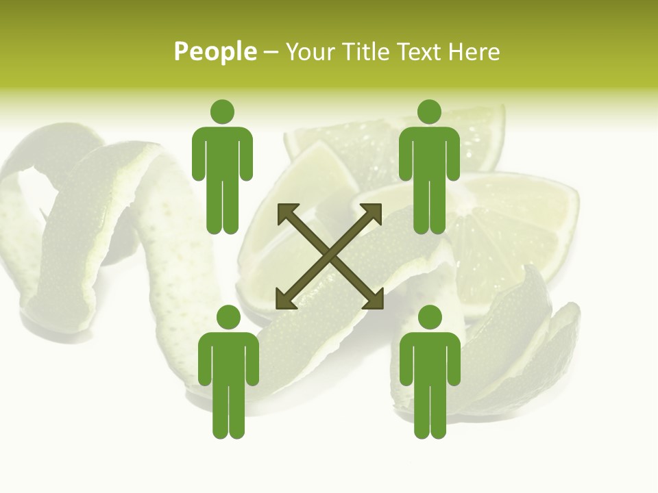Cutted Lime And Its Rind Cutout In Spiral Form PowerPoint Template