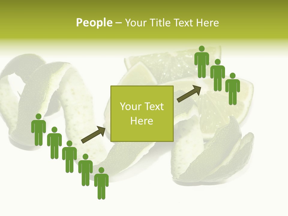 Cutted Lime And Its Rind Cutout In Spiral Form PowerPoint Template