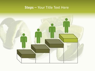 Cutted Lime And Its Rind Cutout In Spiral Form PowerPoint Template