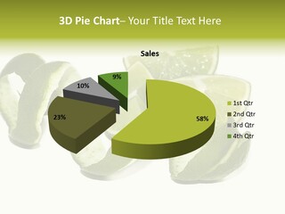Cutted Lime And Its Rind Cutout In Spiral Form PowerPoint Template