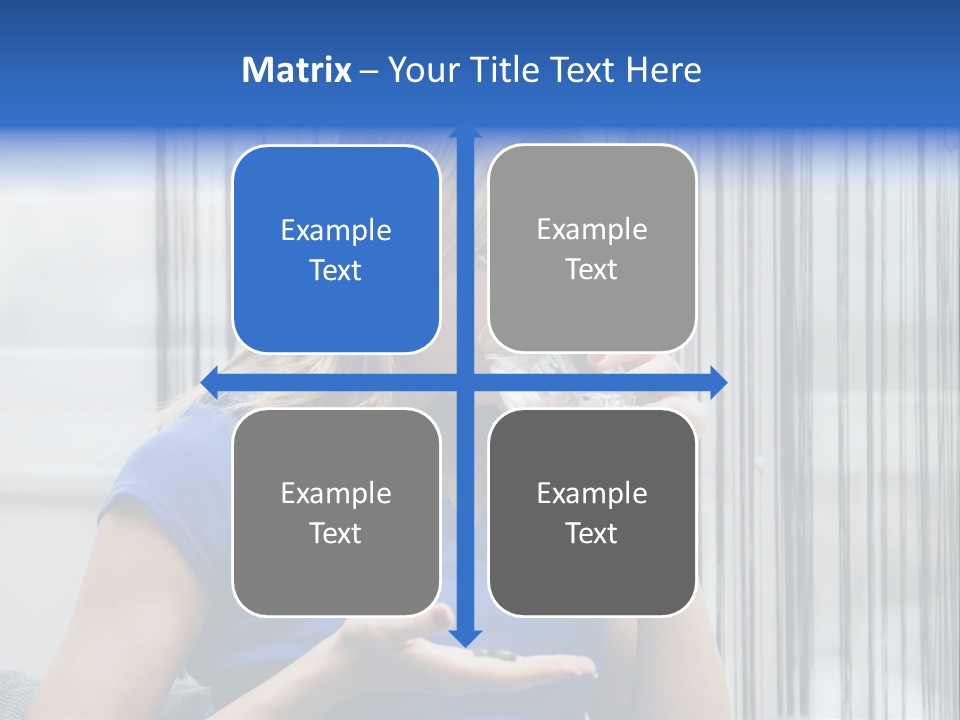 Woman Taking A Pill For Her Headache PowerPoint Template