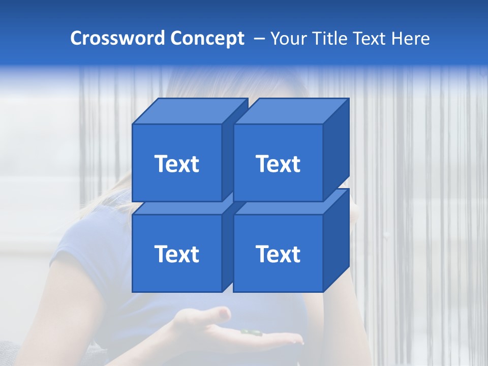 Woman Taking A Pill For Her Headache PowerPoint Template