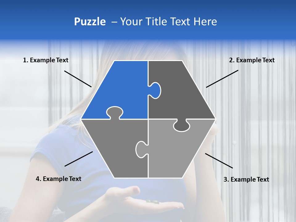 Woman Taking A Pill For Her Headache PowerPoint Template