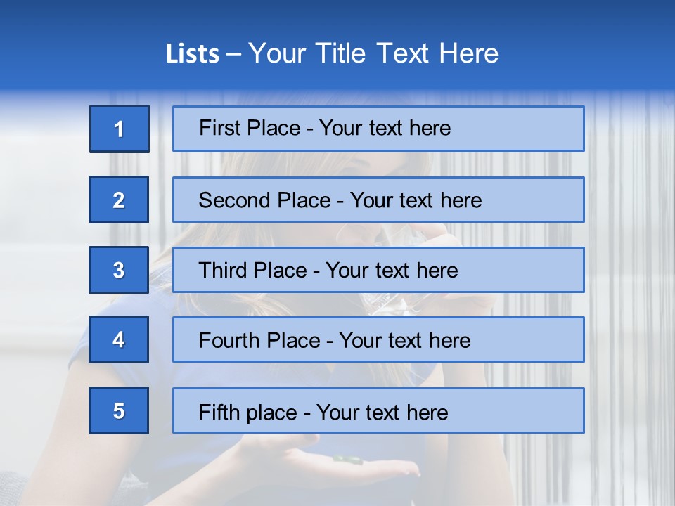 Woman Taking A Pill For Her Headache PowerPoint Template