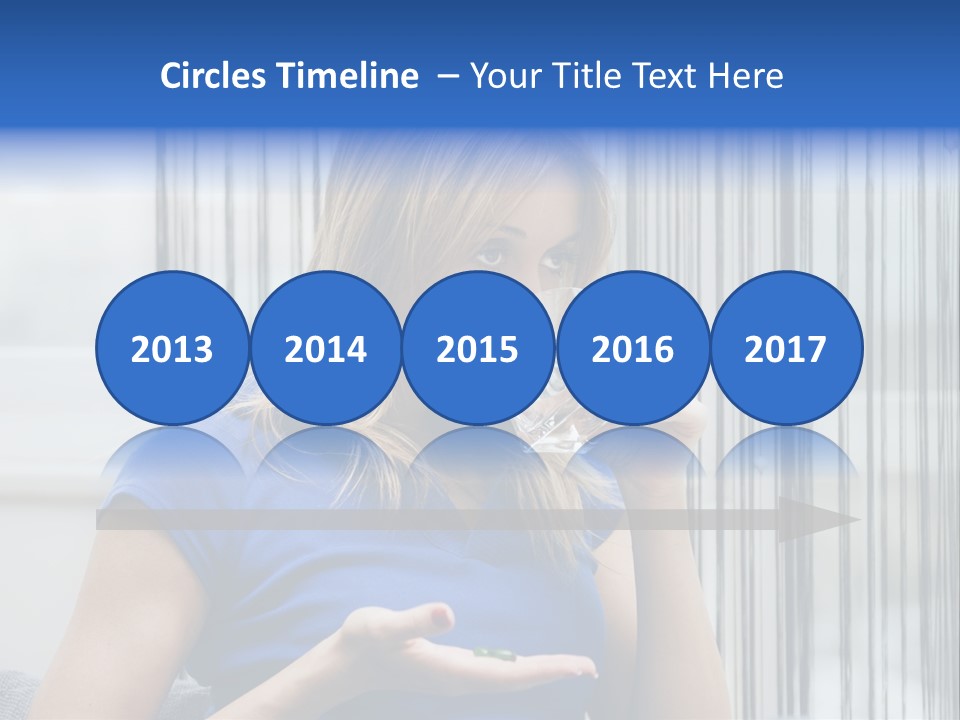 Woman Taking A Pill For Her Headache PowerPoint Template