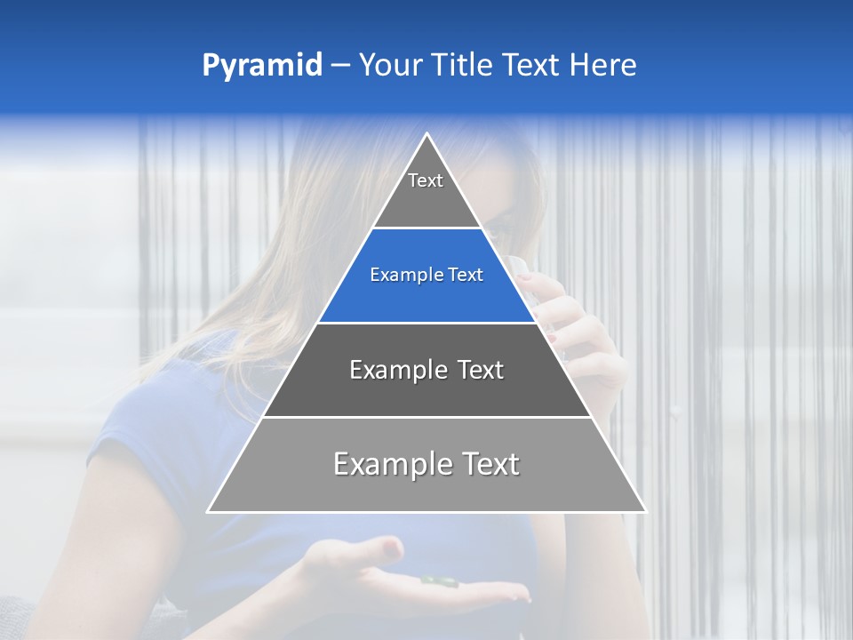 Woman Taking A Pill For Her Headache PowerPoint Template