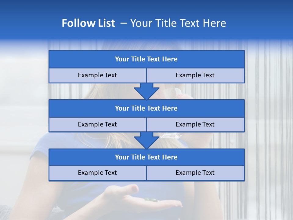 Woman Taking A Pill For Her Headache PowerPoint Template