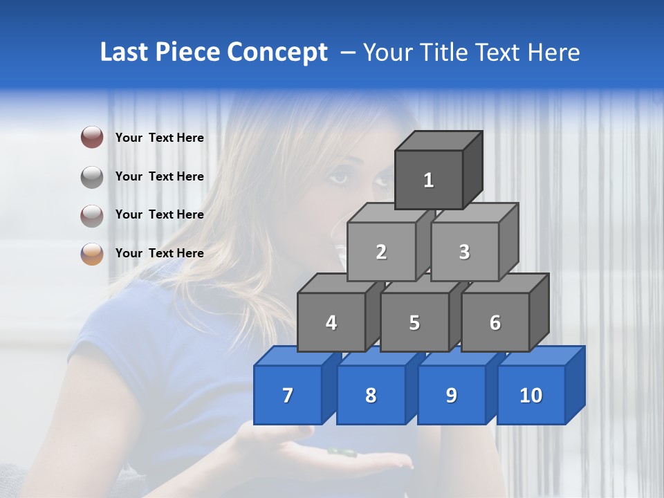 Woman Taking A Pill For Her Headache PowerPoint Template