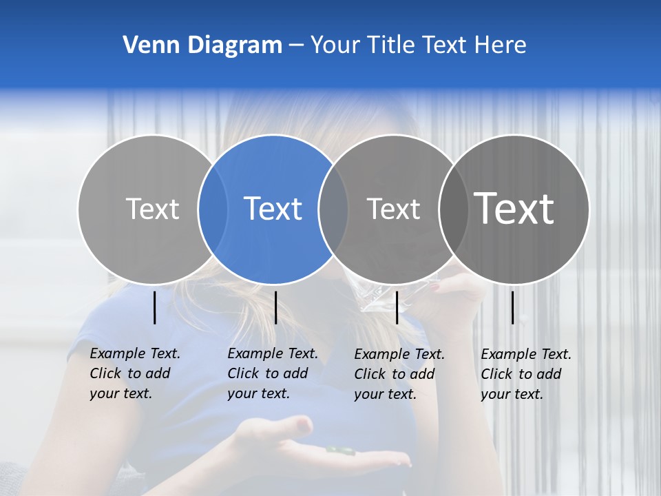 Woman Taking A Pill For Her Headache PowerPoint Template