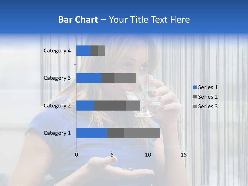 Woman Taking A Pill For Her Headache PowerPoint Template