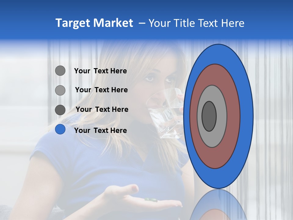 Woman Taking A Pill For Her Headache PowerPoint Template