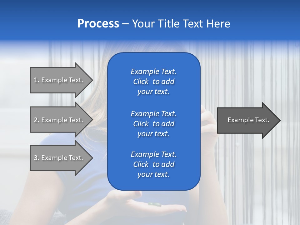 Woman Taking A Pill For Her Headache PowerPoint Template